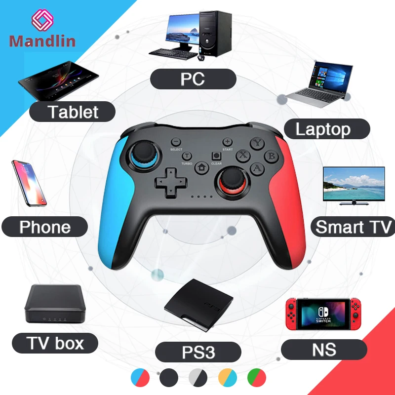 Оригинальные беспроводные Bluetooth-контроллеры для Nintendo Switch Pro ПК ТВ-приставки