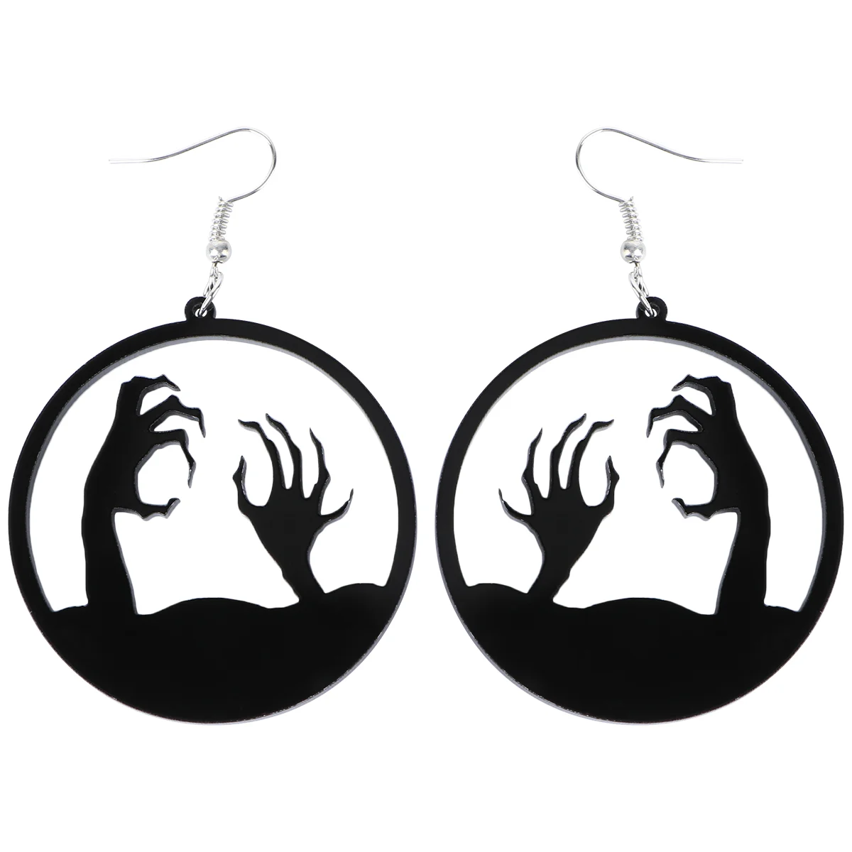

Earringsspiderwomen Dangle Jewelry Web Ghost Drop Hoop Gothic Hollow Bat Beaded Ear Occident Style Acrylics Vintage Retro Hook
