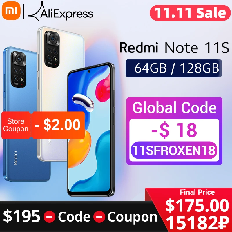 Kup 【World Premiere】Global Wersja Xiaomi Redmi Note 11S Telefon 64GB/128GB Helio G96 6.43 ''90Hz Wyświetlacz 33WPro ładowania 108MP Kamery Cena 【World Premiere】Global Wersja Xiaomi Redmi Note 11S Telefon 64GB/128GB Helio G96 6.43 ''90Hz Wyświetlacz 33WPro ładowania 108MP Kamery