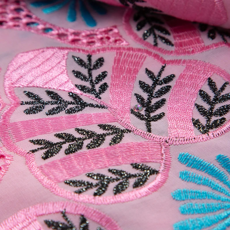 Роскошная нигерийская хлопковая кружевная ткань швейцарская вуаль 2023 высокое