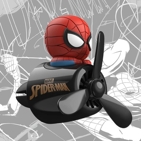 Освежитель воздуха для автомобиля Marvel Человек-паук вращающийся пропеллер ароматерапия аксессуары для автомобиля зеркальный диффузор ароматическое украшение