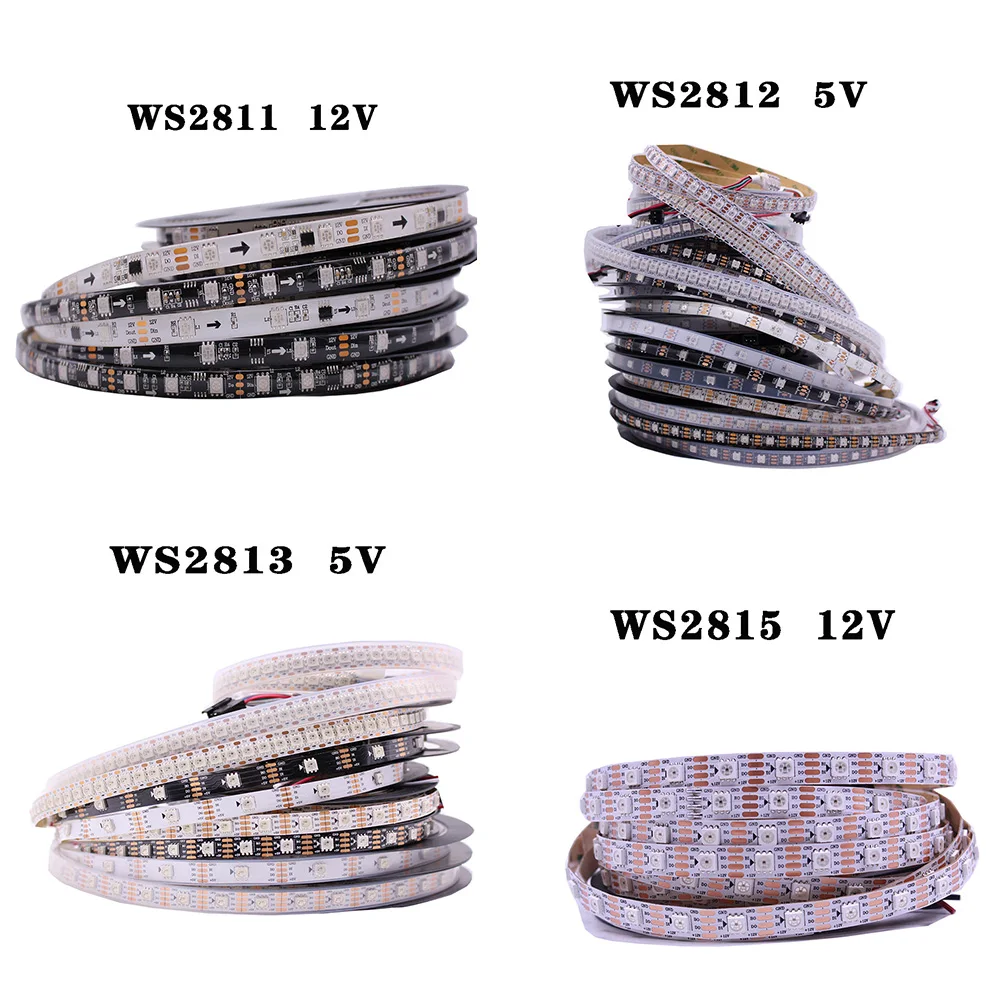 Пиксельные светодиодные ленты WS2812B WS2815 WS2811 WS2813 RGB SMD 5050 индивидуально адресуемые