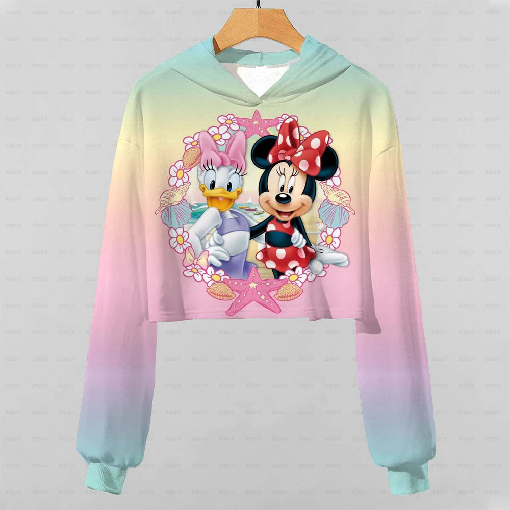 

Autumn children's Hoodie teen girls navel top Donald tie dyed Hoodie long sleeve Pullover children's fashion Hoodie 6 8 10 12 14