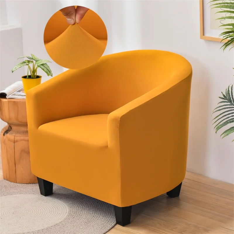 

Однотонный чехол для дивана из спандекса, эластичное покрытие на одно сиденье, для клуба, защитное покрытие для кресла, для гостиной и дома