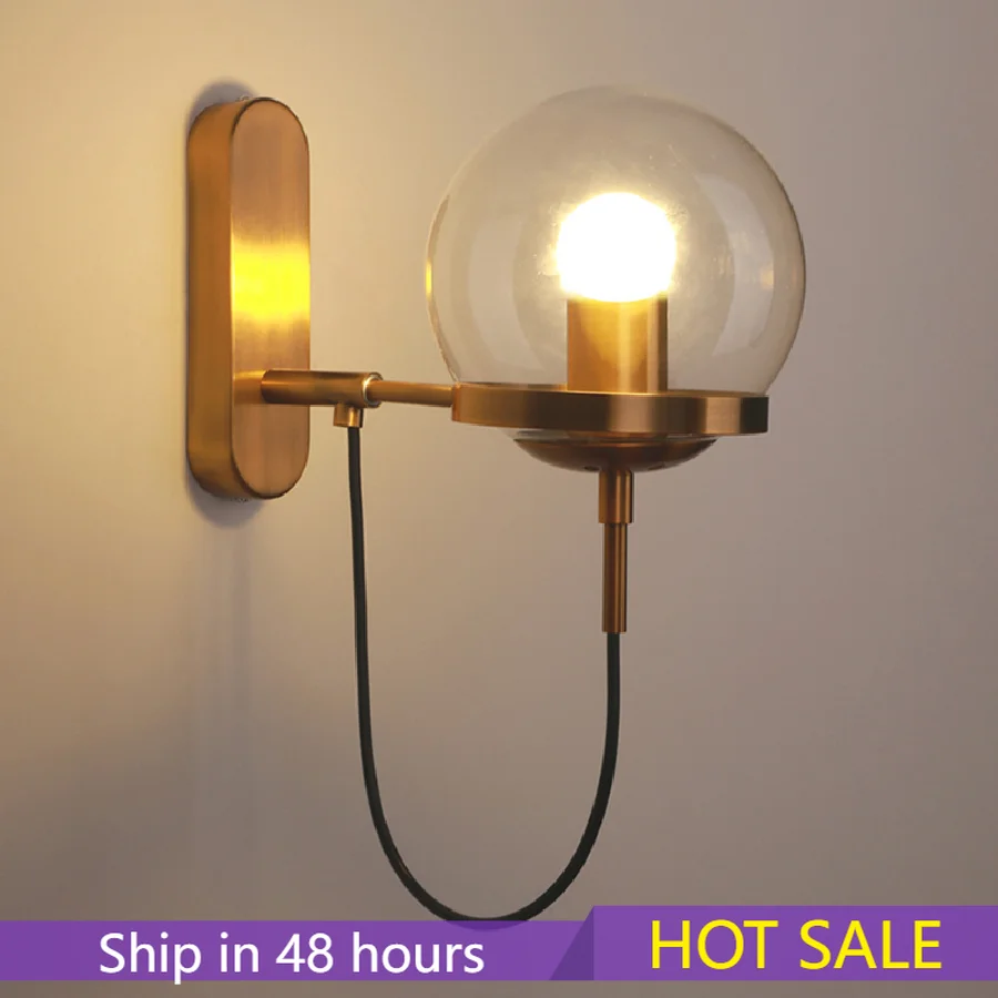 

Современный светодиодный стеклянный настенный светильник с шариками, лампа для ванной, кухни, спальни, прикроватного столика, гостиной, осв...