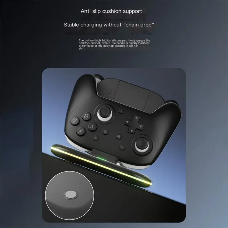 Фото Зарядная подставка A25P для контроллера Switch 2 Pro 2-в-1 Type-C для Joycon с LED-индикаторами №3