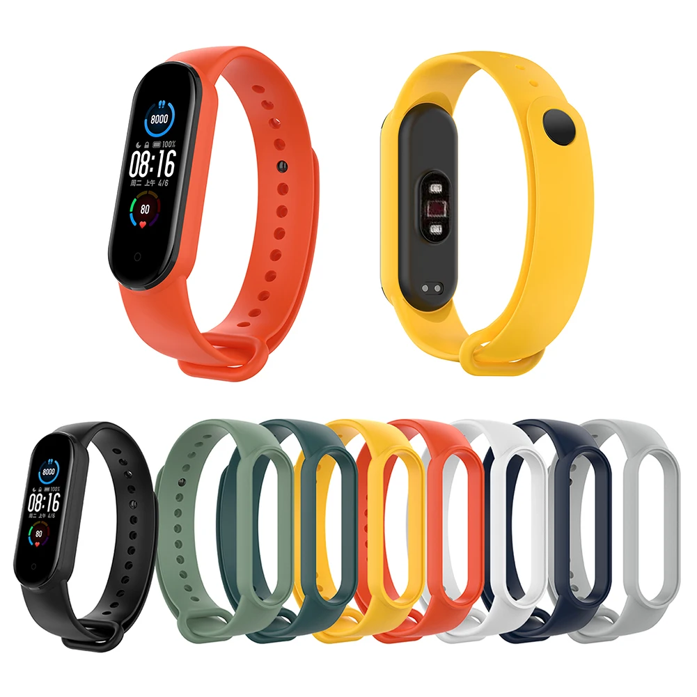 

Силиконовый спортивный ремешок на запястье для Huami Amazfit Band 5, ремешок для умных часов, браслет, ремешок для наручных часов для Mi Band 5 NFC