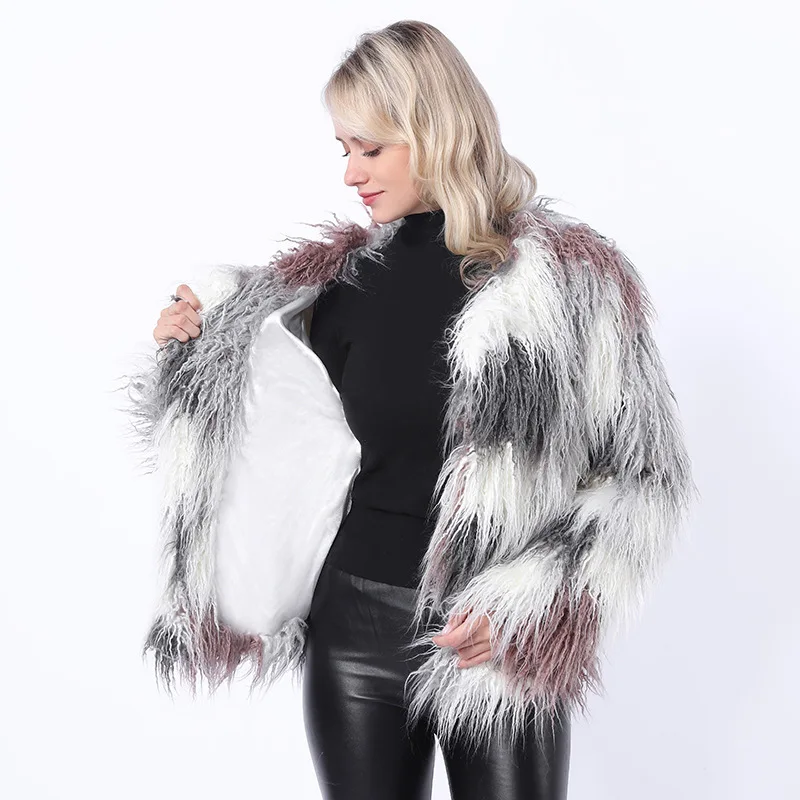Women's Fur Jacket Autumn and Winter Imitation Fur Overcoat Mid-Length Mink Fur Fox Fur Fur Women's Coat Faux Fur Coat