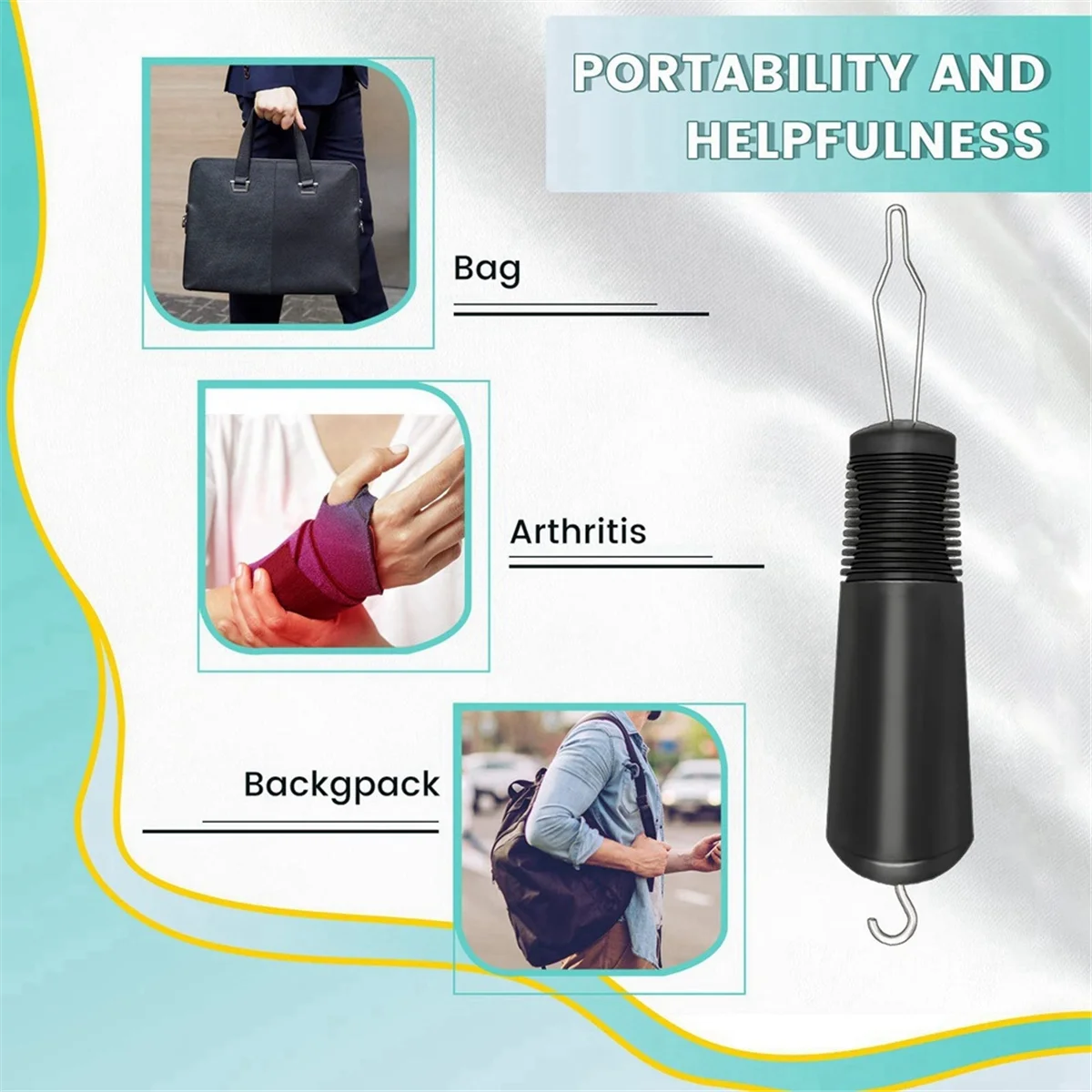 2 шт. вспомогательный инструмент для пуговиц с нескользящими ручками помощи