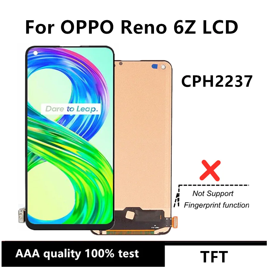 

6.40" TFT LCD For OPPO Reno 6Z LCD Display Touch Screen Assembly Replacement For OPPO Reno6 Z CPH2237 LCD Display