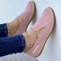 ladies flat shoes fashion platform zipper walking sneakers 2022 spring and autumn new style daily couple women vulcanized shoes