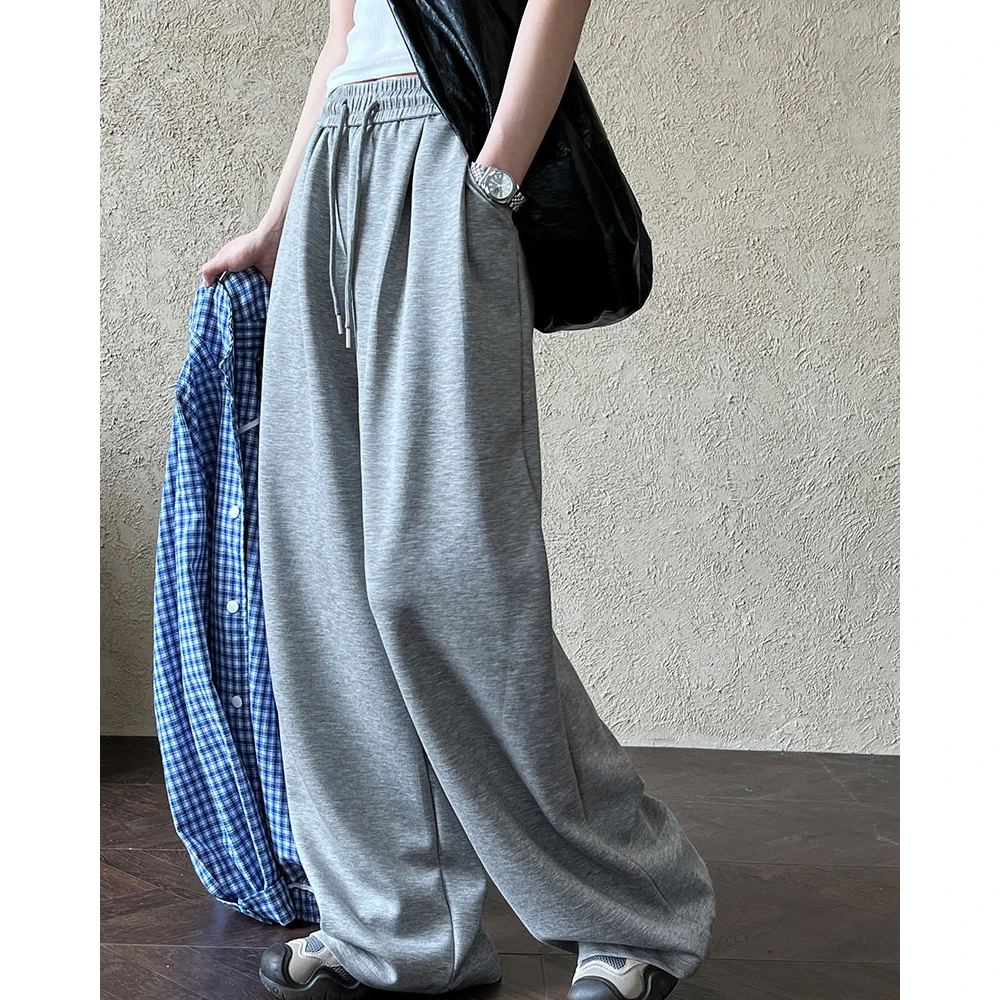 Женские прямые брюки из хлопка с высокой талией