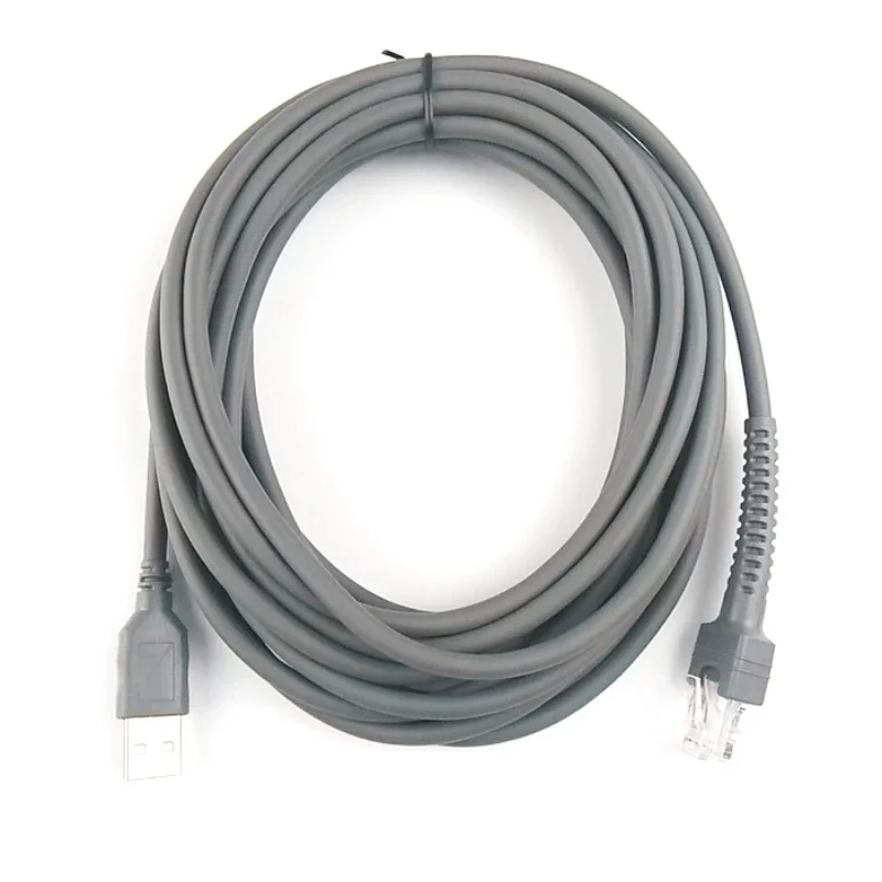 40 шт. 5 м USB-кабель для сканера штрих-кода Zebra Symbol LS2208AP LS1203 LS4208 LS4278 DS6707 DS6708 USB-RJ48 RJ50
