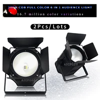 2pcslots 200w cob audience light rgbwa uv 6 in 1 cool color warm color surface light studio live fill light stage dyeing light