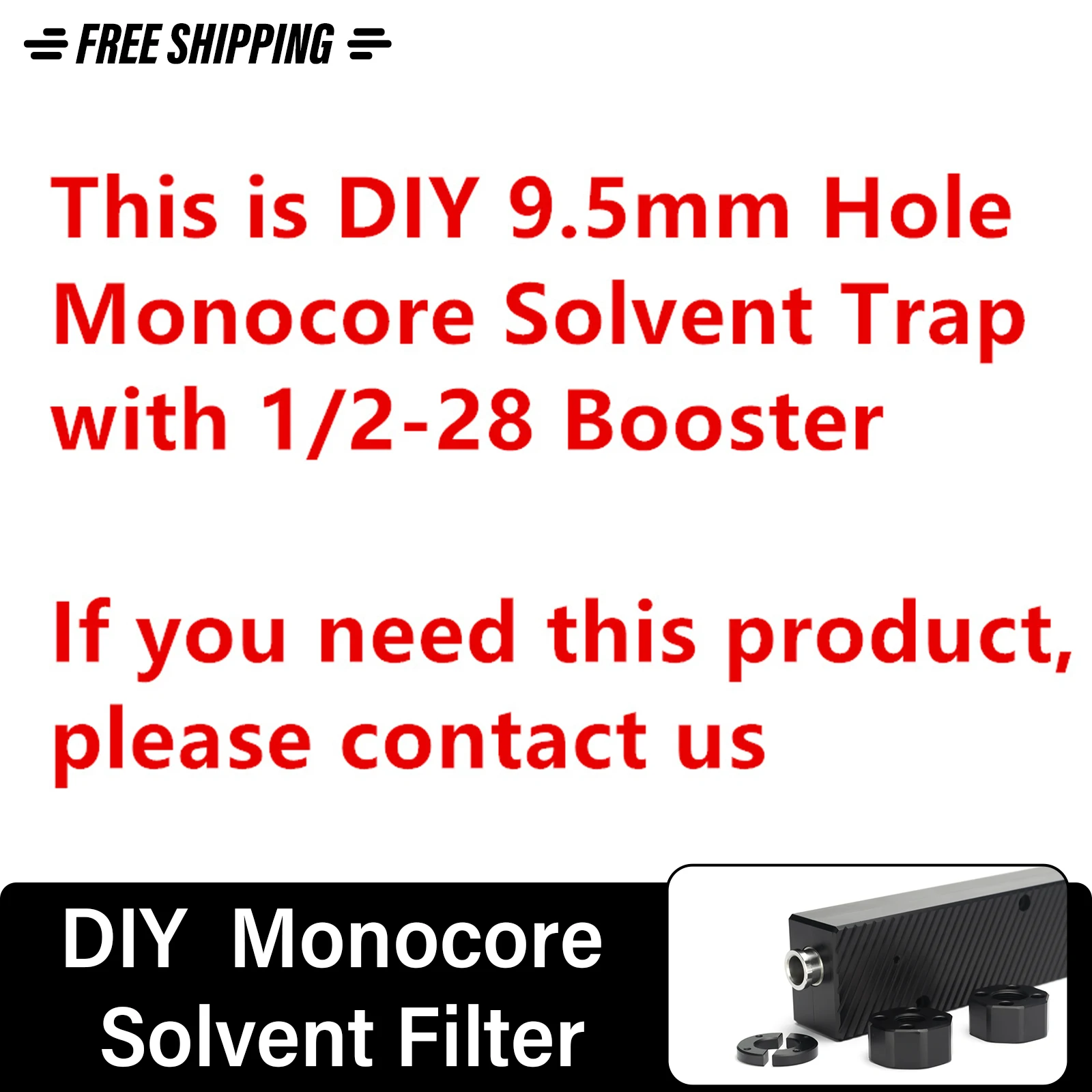 

DIY Aluminum 1/2x28+5/8x24 Monocore Single Core Solvent Cleaning Tube Filter 9.5mm with 1/2x28 Stainless Steel Piston Booster