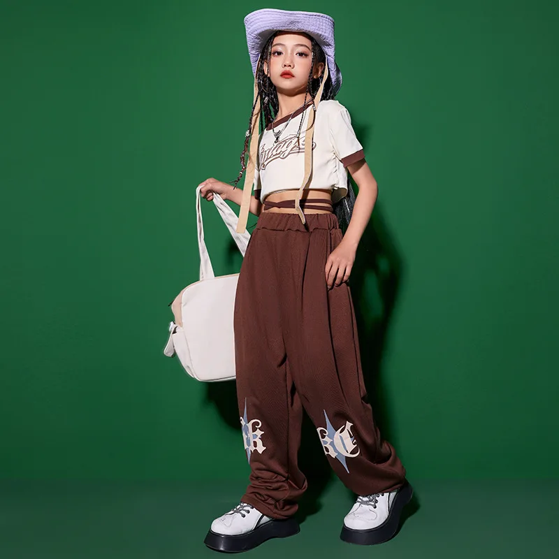 Детская танцевальная одежда костюмы в стиле хип-хоп для девочек и мальчиков