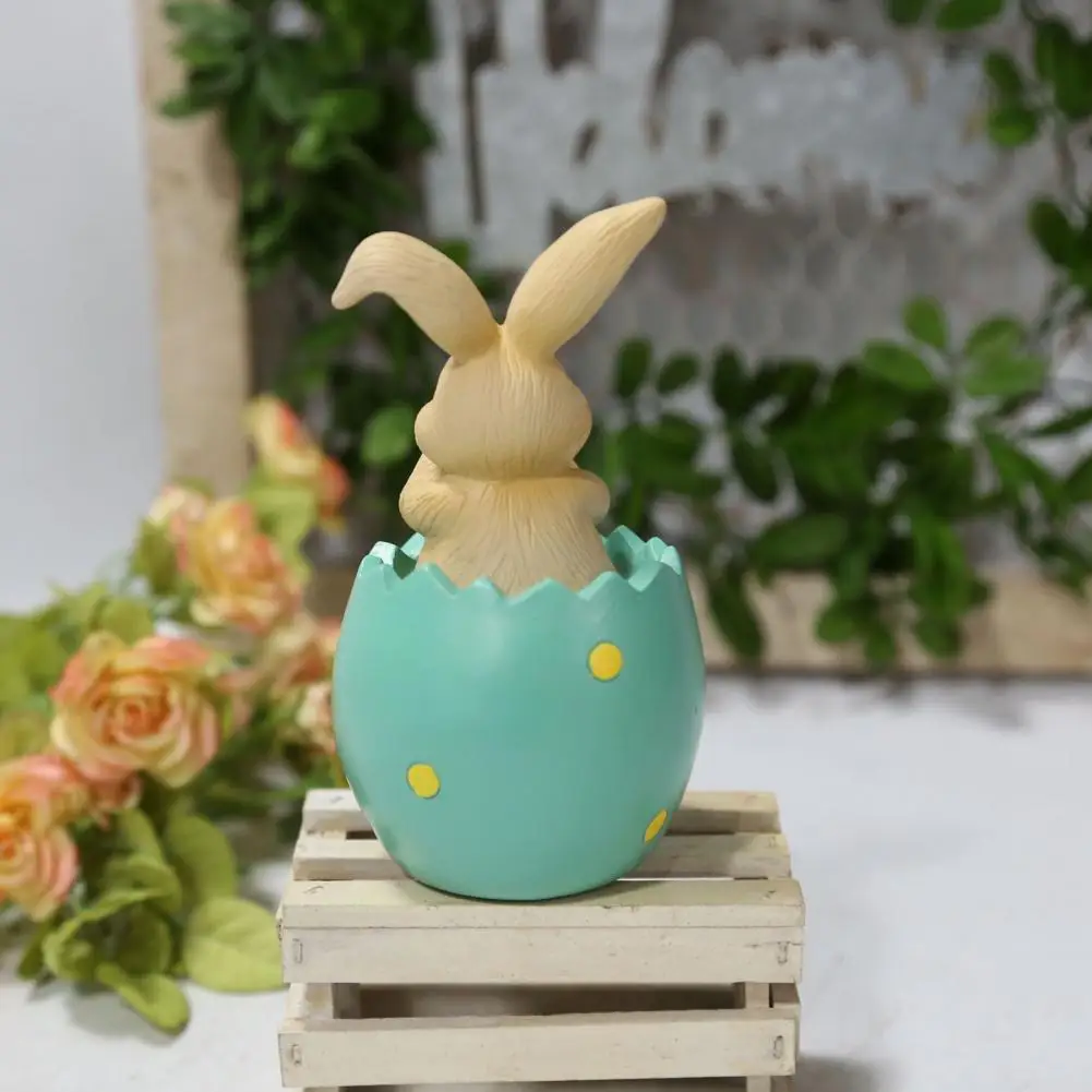 

Miniature Bunny Sculpture Useful Resin Vivid Appearance Scene Layout Prop Rabbit Figurine Easter Bunny Figurine