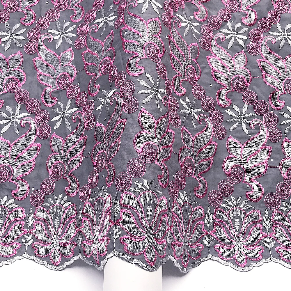 

Cotton Latest Nigerian Laces 2022 High Quality Lace Fabric 5 Yards Embroidered Swiss Voile Lace in Switzerland 2021 Dry Lace