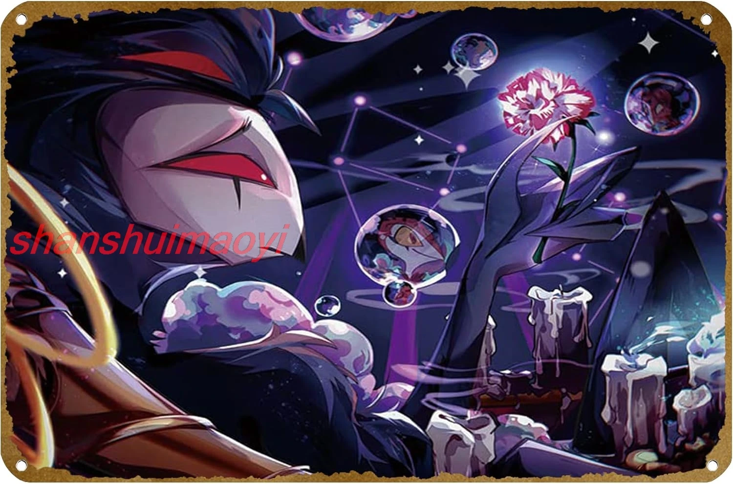 Blitzo (Helluva Boss) Helluva Boss Stolas Плакат Винтаж Металлическая жестяная вывеска Логотип