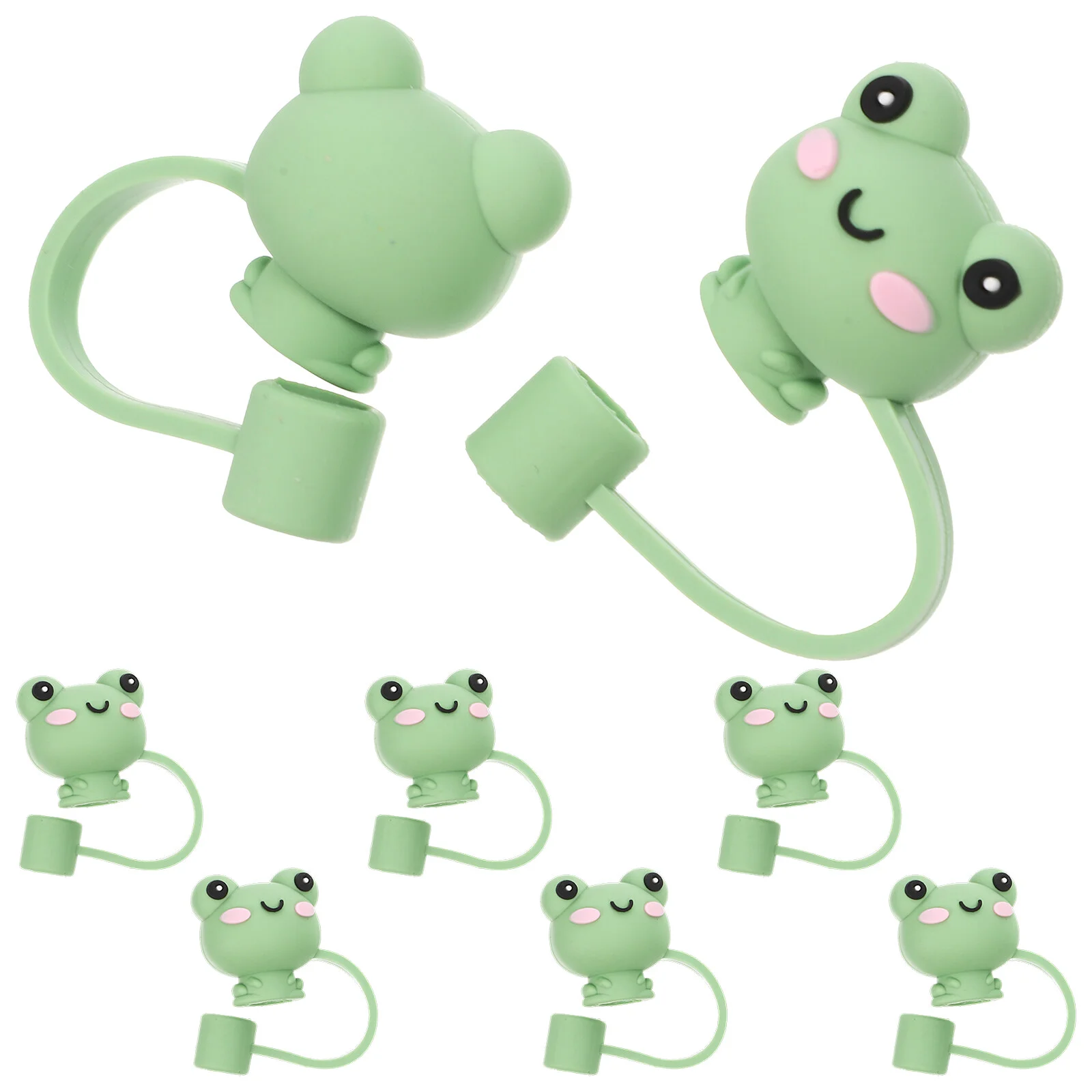 

Decorations Adorable Silicone Straw Drinking Covers Tips Protector Cute Plug Reusable Caps Silicone Lid Straws