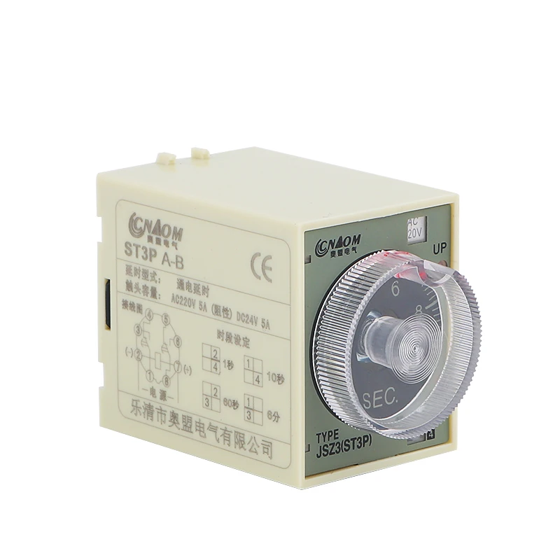 

ST3P реле задержки таймера 220 В переменного тока, 380 В переменного тока, 24 В постоянного тока, H3Y, 3a, telemecan Electronic On-реле таймера задержки