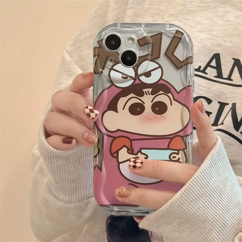 

Cartoon Iphone Case Crayon Shin Chan Suitable for Apple 13Promax Case 12 New 11 Transparent Iphone 14 All Inclusive Xr/7P