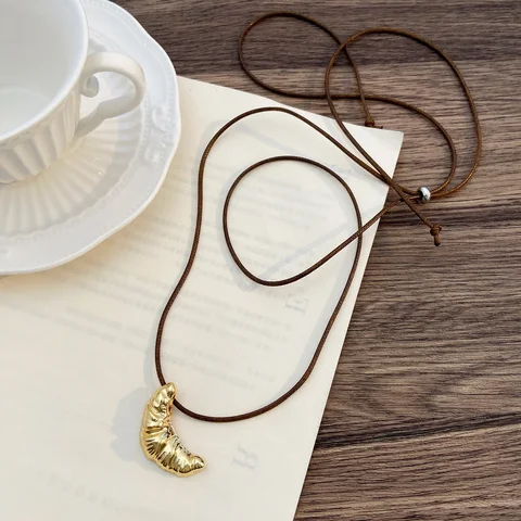 LATS Простое длинное ожерелье с коровьим рогом