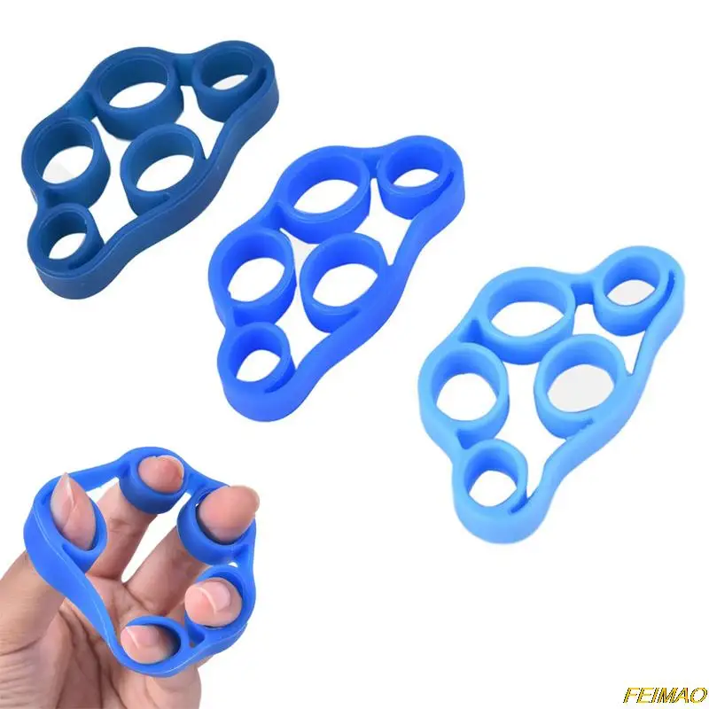 

3/4/5KG Hand Finger Grip Strength Trainer Resistance Strengthener Five Finger Puller Ring Silicone Rehabilitation Exerciser Band