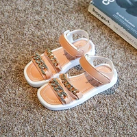size 26 36 fashion sandals girls princess shoes crystal metal summer casual shoes for kids girls sandals baby soft sole non slip