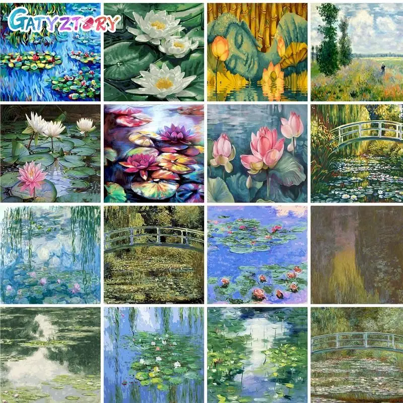 

GATYZTORY 60X75cm DIY Painting By Numbers Flower Picture Colouring Zero Basis HandPainted Oil Painting Unique Gift Home Decor