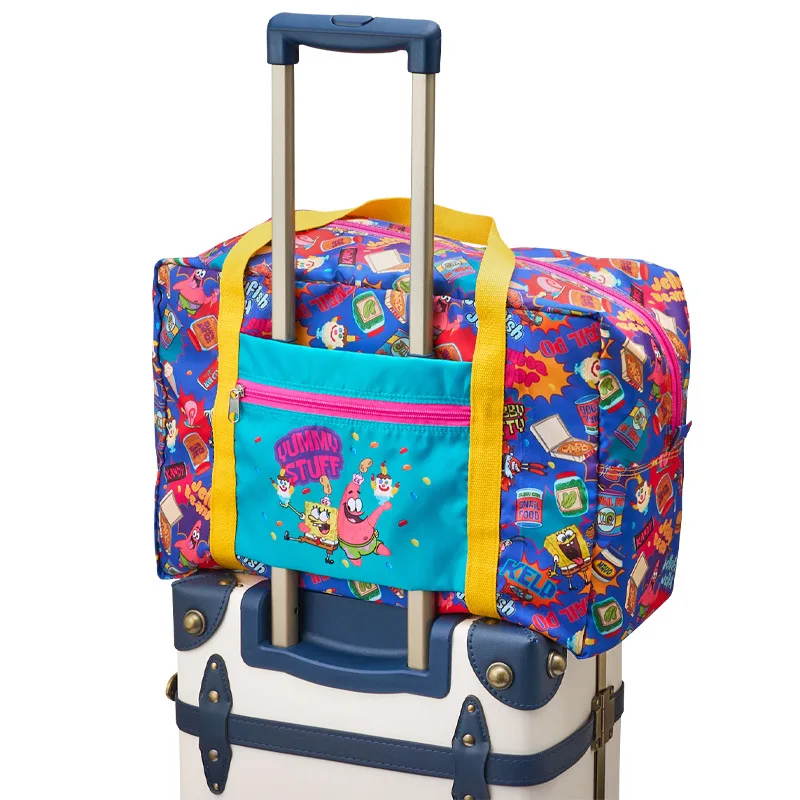 Складная дорожная спортивная сумка Губка Боб портативная для багажа в стиле