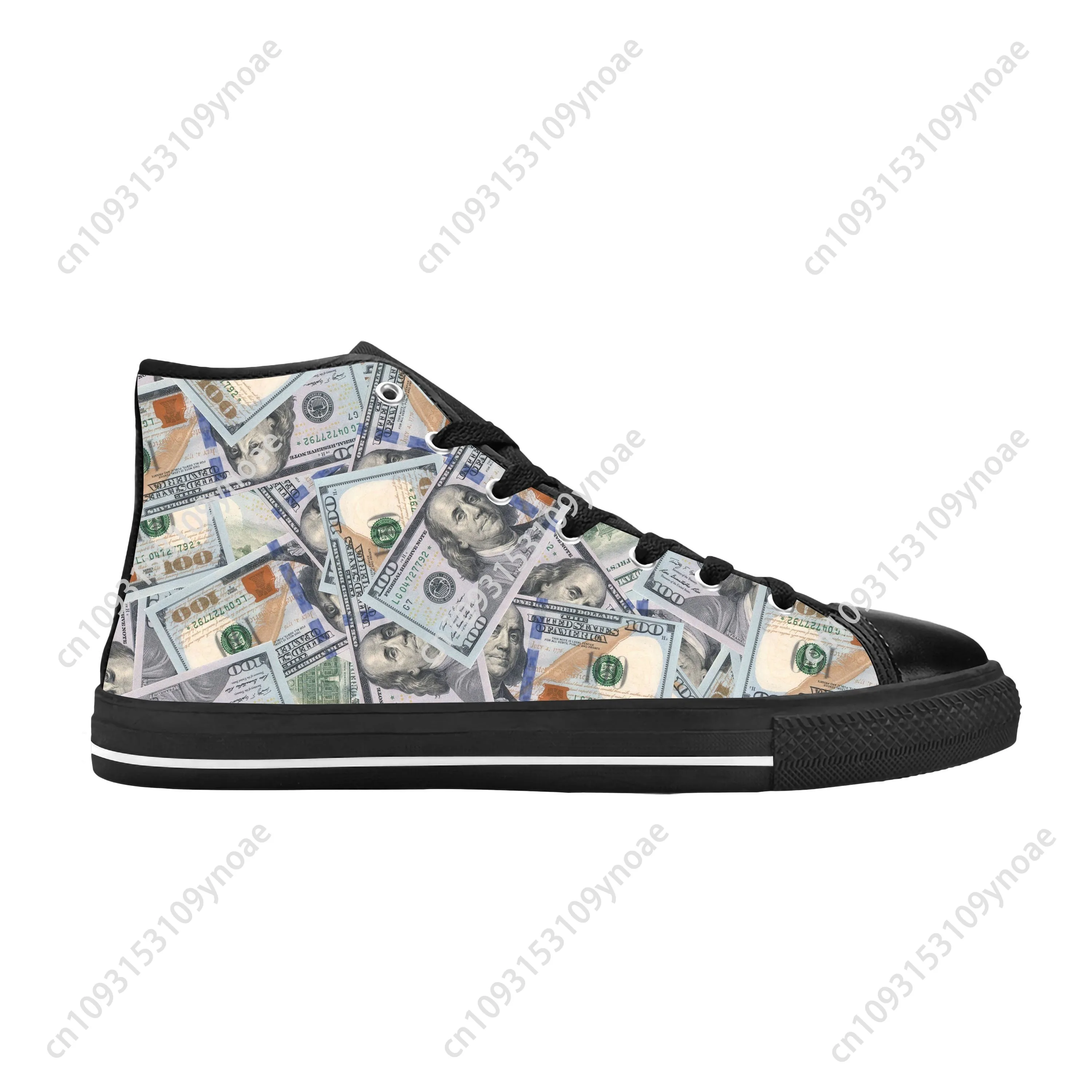 Готические долларовые купюры доллары деньги высокие кроссовки мужские и женские