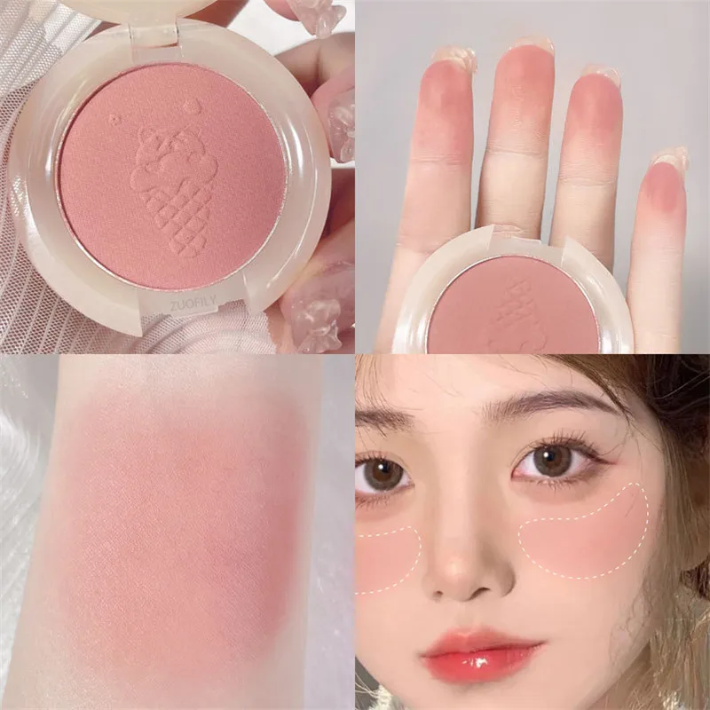 

Monochrome Blush Face Mineral Pigment Peach Orange Nude Pink Blue Matte Natural Contour Shadow Cheek Blusher Cosmetic