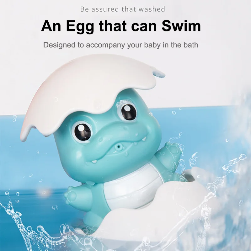 Cute Cartoon Animal Dinosaur Duck Penguin Baby Water Toy Infant Swim Turtle Wound-up Chain Clockwork Kids Beach Bath Toys Gifts