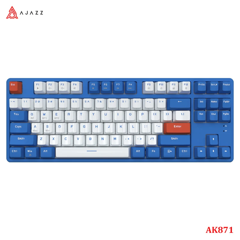 

Ajazz AK871 Wireless Gaming Mechanical Keyboard 87 Keys Dual Mode Hot Swap Keyboard Gaming and Office For Windows and IOS System