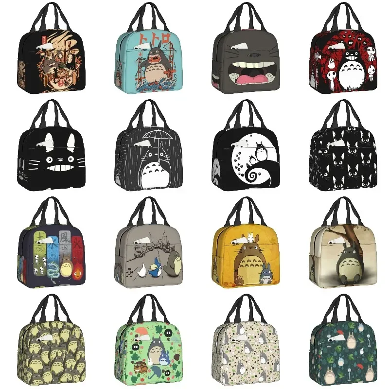 

My Neighbor Totoro Insulated Lunch Bag for Women Waterproof Miyazaki Hayao Anime Cooler Thermal Lunch Box Kids School Children