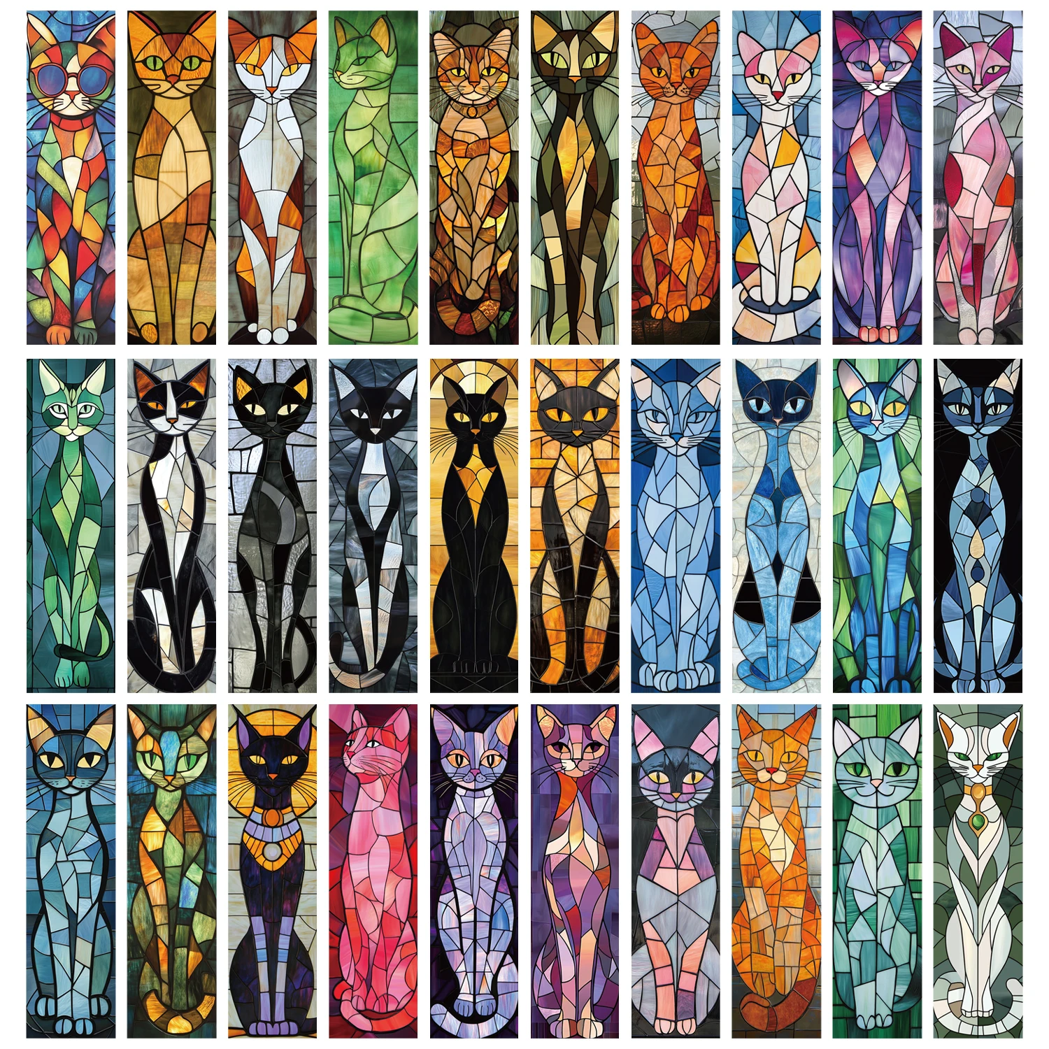 

Бумажные закладки для чтения «кошка», 30 шт.