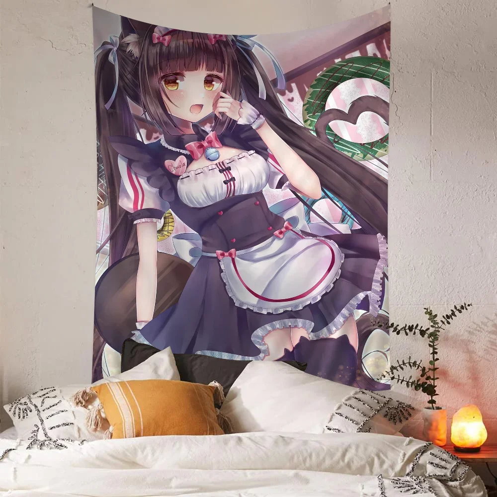 Настенный гобелен с рисунком аниме некопара художественная научная фантастика