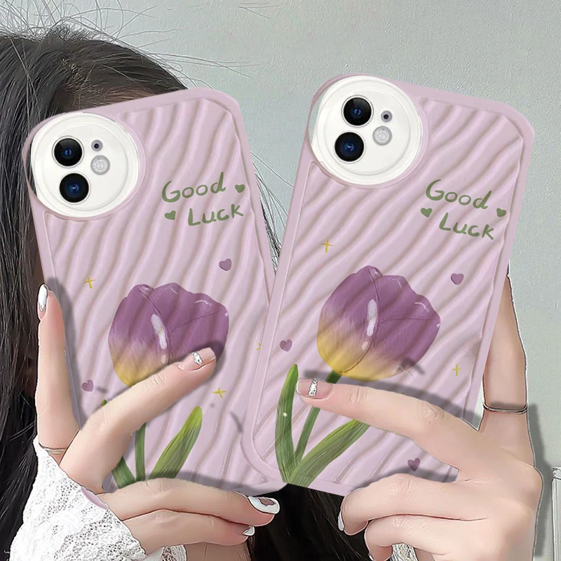 

Water Ripple Pattern Phone Case For iPhone 14 13 12 11 Pro Max Mini XS Max X XR 7 8 Plus Se2 SE3 Protection Back Cover