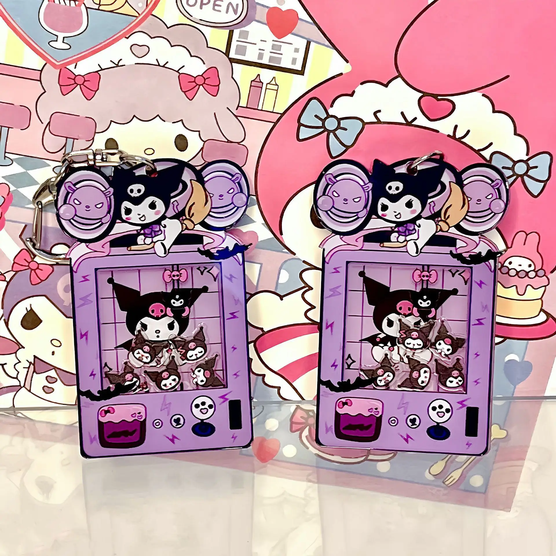 Подвеска Sanrio Kuromi Melody Hello Kitty акриловый брелок подвесной украшение милая кукла