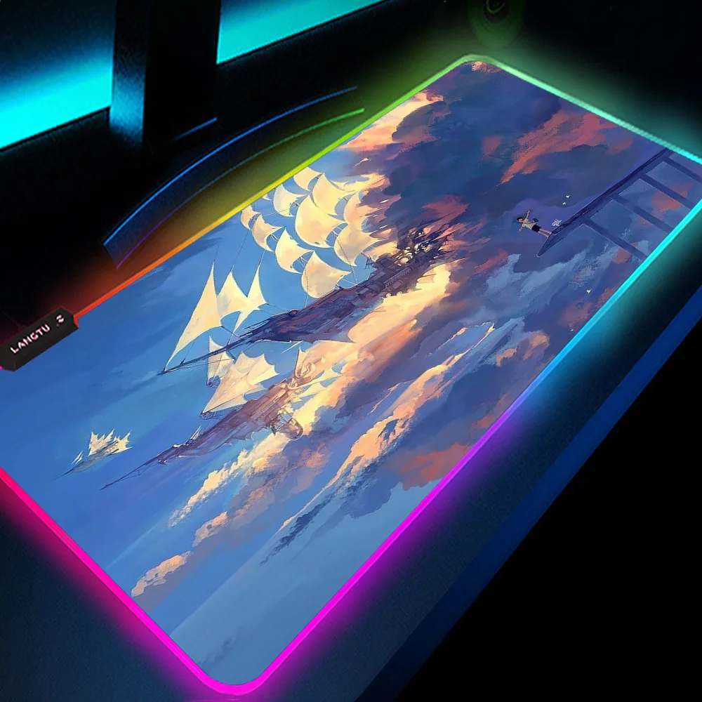 

Dota 2 RGB Mouse Mats Fashionable and Durable Gamer Lighting Backlit Mat LED Mousepad Office Carpet Luminous Mouse Pads Playmat