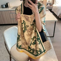double sided scarf lengthened air conditioning shawl warm scarf womens geometric jacquard thickened imitation cashmere