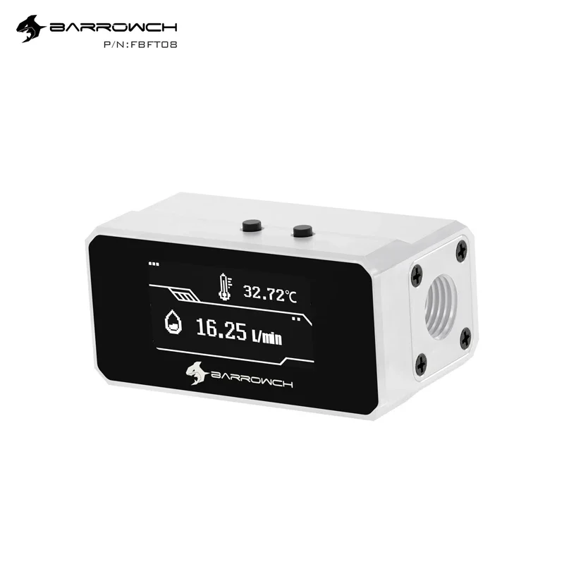 BARROWCH FBFT08, водяной термометр с цифровым дисплеем OLED, регулируемый интеллектуальный мониторинг сигнализации, расходомер жидкости на заказ (art.: 3920ce64e2b79) - 3920ce64e2b79