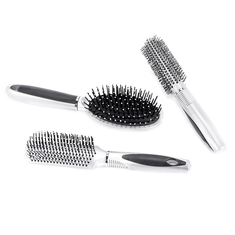 

Hair Brush Set - Paddle Brush,Round Blow Drying Hairbrush & Detangling Brush,Detangler Brush And Wide Tooth Comb