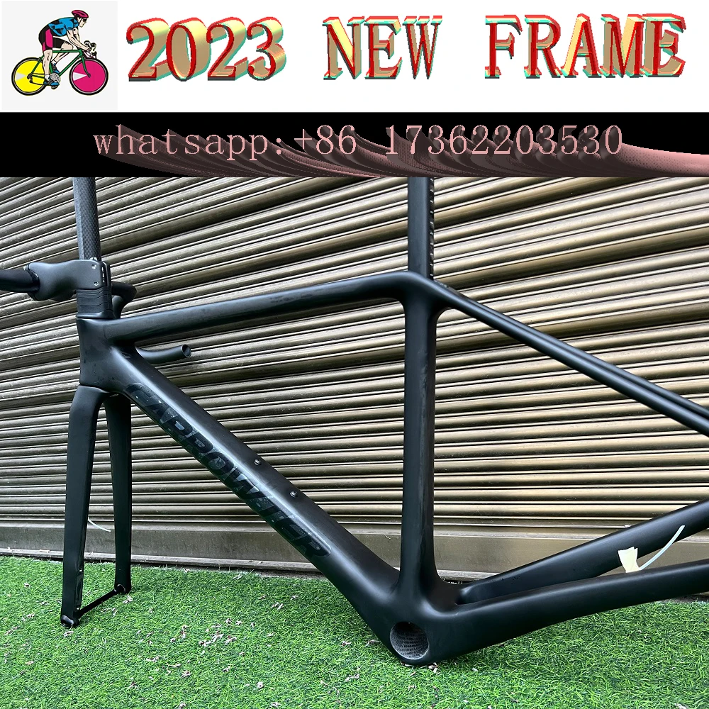 

2023 disc brake New Ss road bike frameset R5 carbon road bike frame all internal wiring Ultra Di2 electronic set 700C