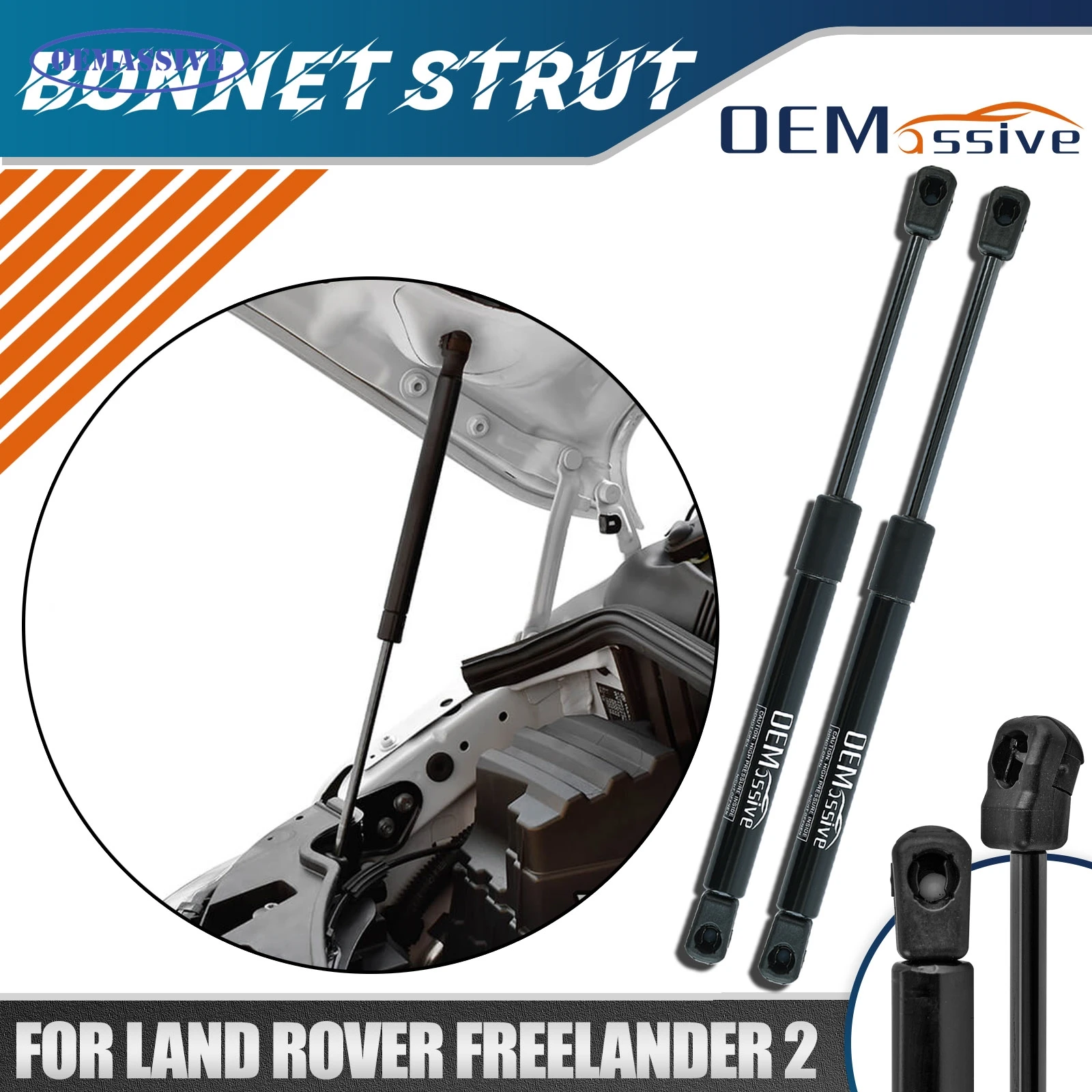 

2 шт., пружинные амортизаторы для передней крышки двигателя автомобиля Land Rover Freelander 2 SUV 2006-2014 LR001773