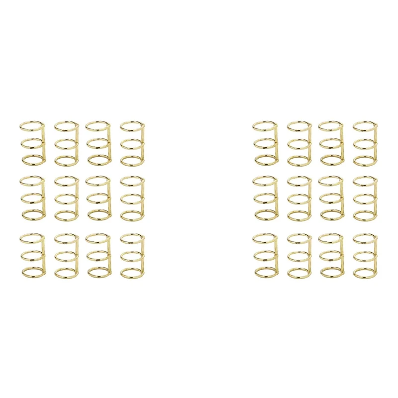 

24 Pcs 3 Ring Book Rings Leaf Binders Office Book Rings Snap Split Hinged 20Mm Inner Diameter Book Ring Gold