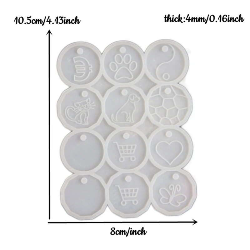 Белая силиконовая форма для изготовления уникальных дисков покупок в