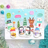 christmas animal metal cutting dies and clear stamps new arrival 2022 scrapbooking paper craft decoration supplies card making