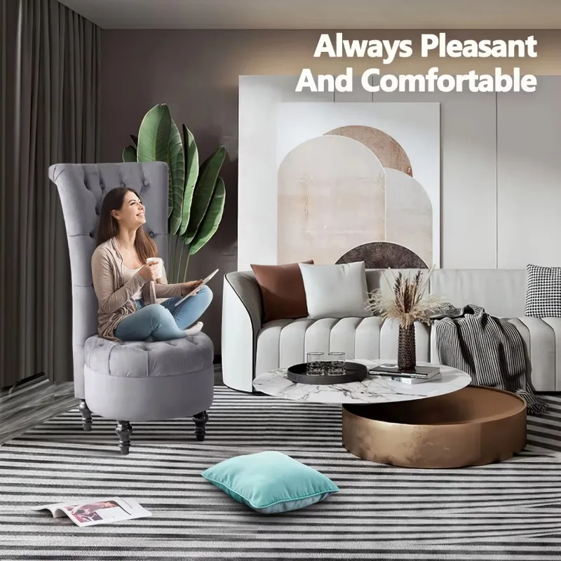 Deluxe Suite Современный бархатный стул с высокой спинкой трансформируемый